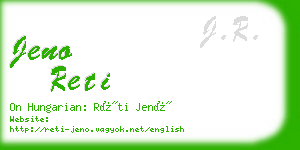 jeno reti business card